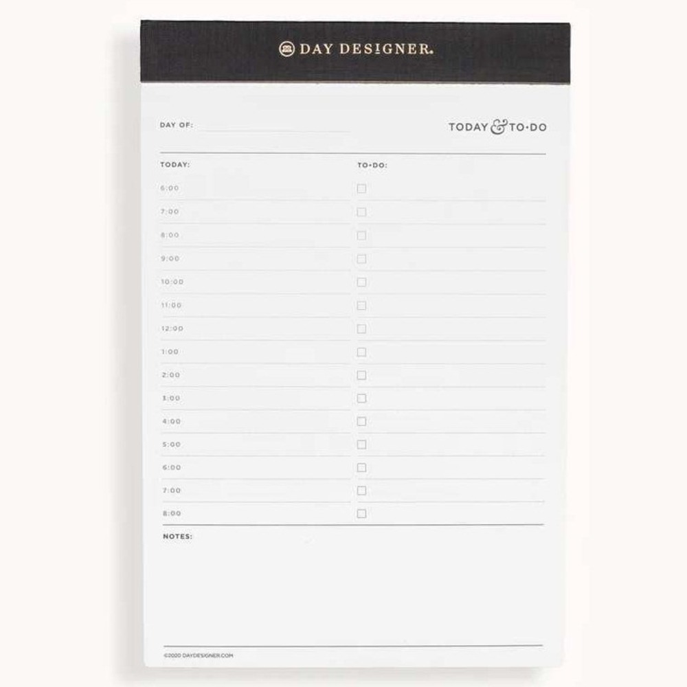 Day Designer Today and To Do‎ Daily Planner Notepad 200 Sheets